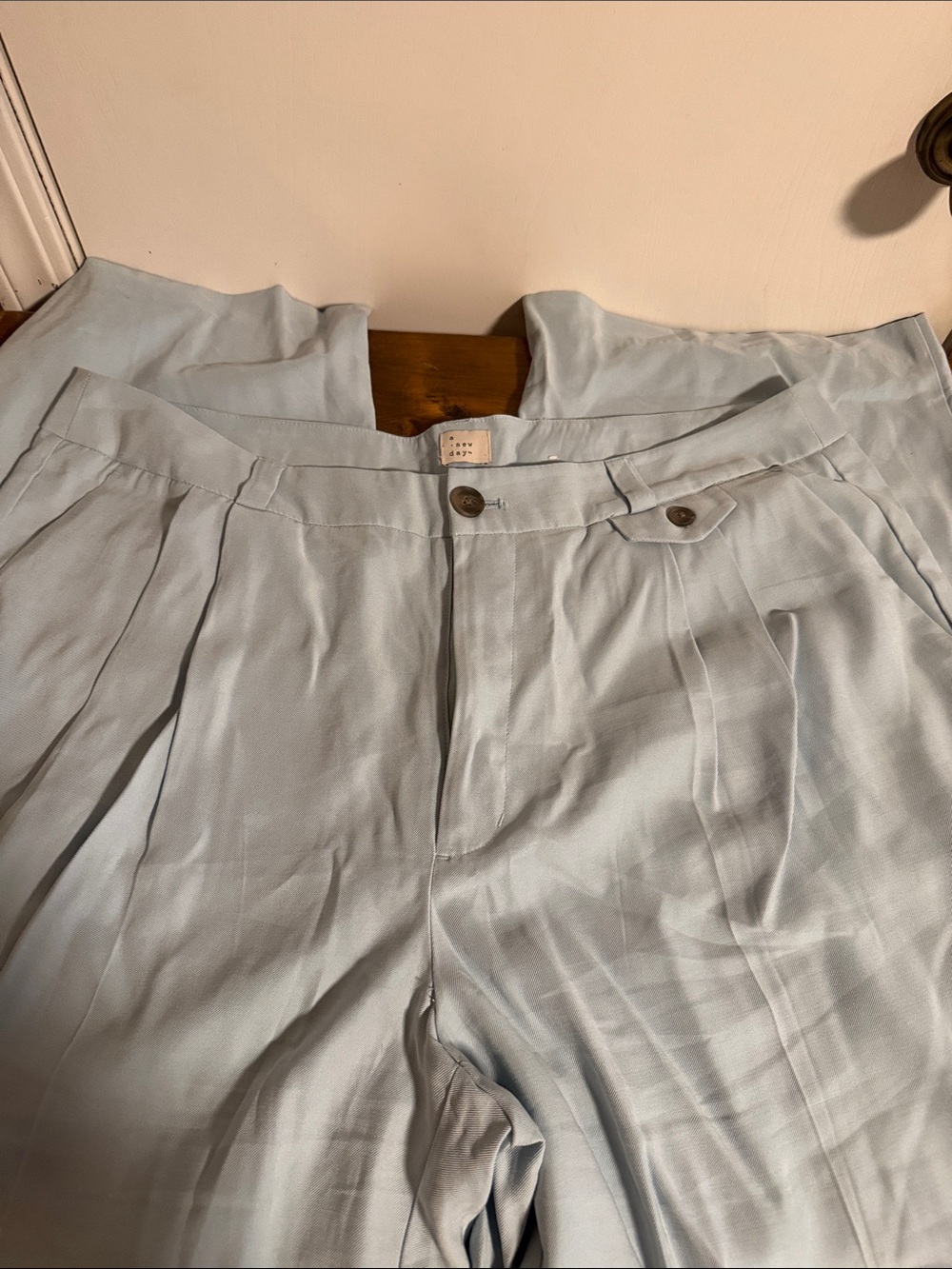 a new day Pale Blue High-Waist Trousers